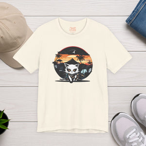Cat Samurai Tee — Retro Japanese Ninja Cat Graphic T-Shirt