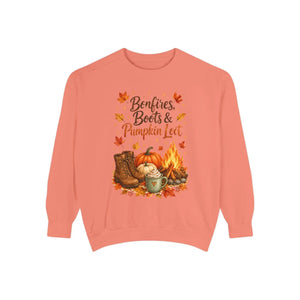 DipaliZ autumn sweatshirt lettered Bonfires, Boots and Pumpkin Loot