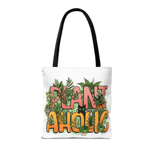 Plantaholic Tote Bag — Cute 'Plant Aholic' Eco Shopper for Plant Lovers