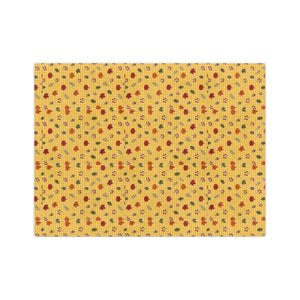 Autumn Plaid Throw Blanket — Cozy Yellow Fall Leaves Microfiber Blanket