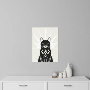 Unbroken cat silhouette in the DipaliZ sunrise wall decal artwork