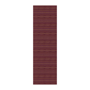 Panel of DipaliZ striped maroon combed cotton shown flat against white