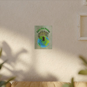 Save the planet, Matte Canvas, Stretched, 0.75"
