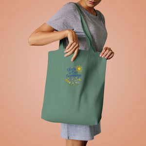 Personalized, Embroidered 'Cheers to New Beginnings' Floral Tote
