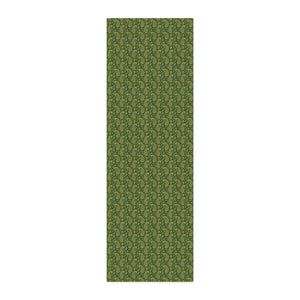 Green Paisley Spun Polyester Fabric by the Yard – Floral Paisley Print Cotton-Look Yardage