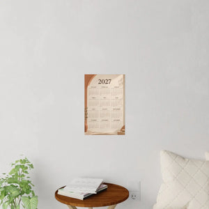 Thin arc detail above the month blocks on the DipaliZ beige calendar decal