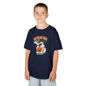 Kids halloween “mitten or treat” pumpkin michigan t-shirt - t-shirts
