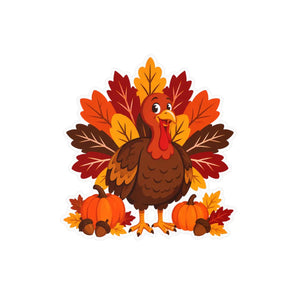 Thanksgiving turkey kiss-cut vinyl decal - home decor decals