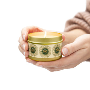 Mandala Floral Tin Candle