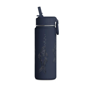 Fish Sketch Water Bottle — Illustrated Koi Design, Leak‑Proof Sports Bottle