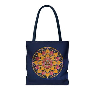 Black colourway of the DipaliZ boho mandala shopping tote