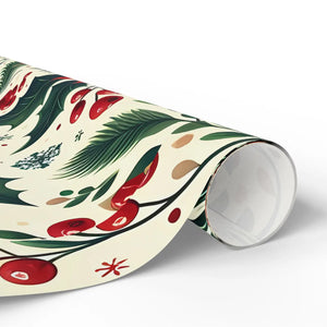 Festive Botanical Christmas Wrapping Paper