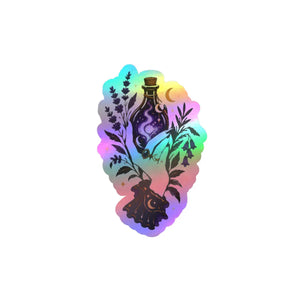 Mystical potion botanical kiss-cut vinyl decal - home decor decals