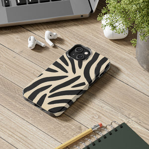 Zebra Print Tough Phone Case