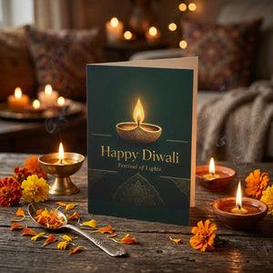 Diwali greeting cards, happy festival of lights card (1/10/30/50 pack)