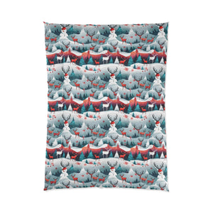 Rudolf Reindeer, Christmas Tree, snowman, Comforter