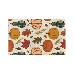 Close view of the oak leaf and acorn motif on a DipaliZ kitchen towel