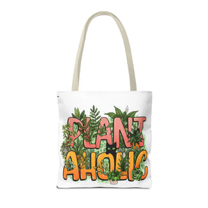 Plantaholic Tote Bag — Cute 'Plant Aholic' Eco Shopper for Plant Lovers