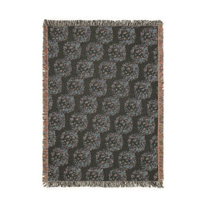 Woven Blanket — Reversible floral Pattern Throw (Cozy Modern Home Accent)