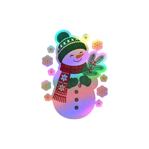 Snowman christmas kiss-cut vinyl decal - home decor decals