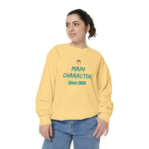 DipaliZ personalized Main Character garment-dyed sweatshirt - OEKO-TEX STANDARD 100 certified low-impact dyes