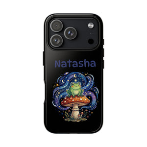 Personalized Frog on Mushroom Tough Phone Case