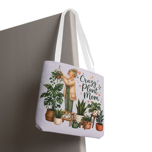 Crazy Plant Mom Tote Bag — Plant Lover Canvas Tote