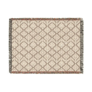 Uneven hand-loom style zigzags on a DipaliZ woven decorative throw