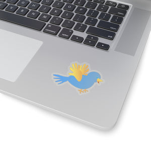 A blue  bird, Kiss-Cut Stickers
