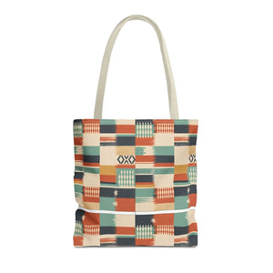 Aztec Patchwork Tote Bag – Boho Geometric All-Over Print Tote