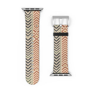Tribal Chevron Pattern Watch Band - Boho Geometric Apple Watch Strap