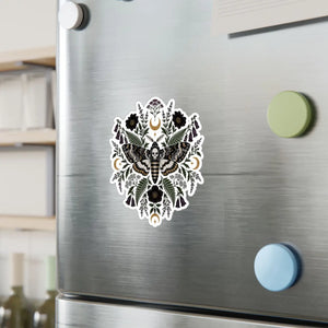 Gothic death’s head moth kiss-cut vinyl decal - home decor decals