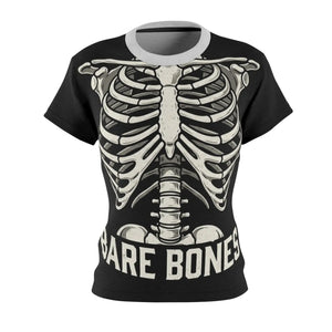 DipaliZ Bare Bones skeleton ribcage women's tee - cut and sewn from printed panels