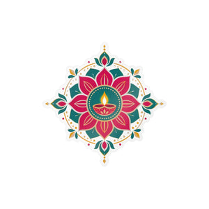 Diya mandala kiss-cut vinyl decal - home decor decals
