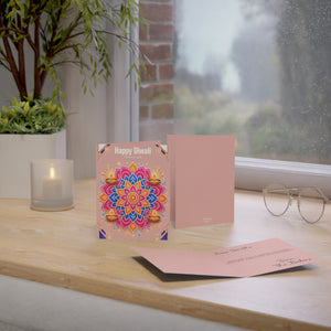 Personalized, Diwali Greeting Card — Happy Diwali Mandala Festival of Lights (Pack of 1/10/30/50)