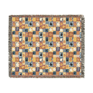 Patchwork Mosaic Woven Blanket — Cozy Boho Throw for Living Room & Gift