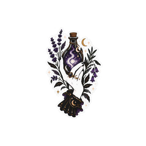 Mystical potion botanical kiss-cut vinyl decal - home decor decals