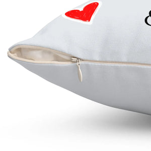 Personalized Besties Photo Pillow — "Besties" with Names (Megan & Emma)