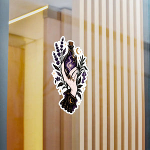 Mystical potion botanical kiss-cut vinyl decal - home decor decals