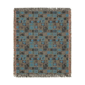 Patchwork Mosaic Woven Blanket — Cozy Boho Throw for Living Room & Gift