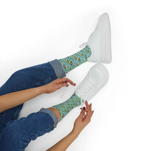Frog Pond Pattern Socks — Cute Novelty Sublimation Crew Socks