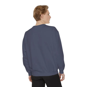 Personalized, Vibe Dealer Garment-Dyed Sweatshirt — Soft Vintage Blue Crewneck