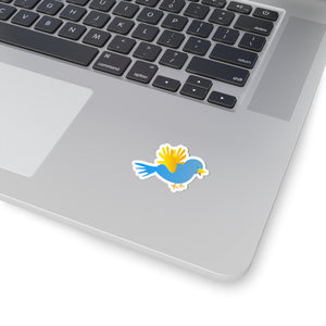A blue  bird, Kiss-Cut Stickers