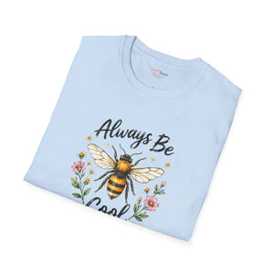 Bee Graphic T-Shirt — "Always Be Cool" Floral Honeybee Tee