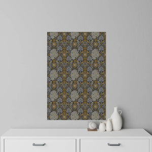 Damask style wall decal from DipaliZ for a period accent panel