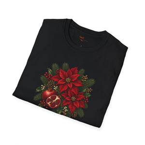 Christmas Poinsettia Floral T-Shirt