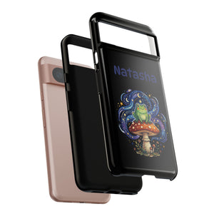 Personalized Frog on Mushroom Tough Phone Case