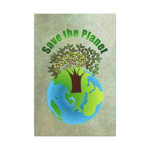 Save the planet, Matte Canvas, Stretched, 0.75"