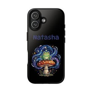 Personalized Frog on Mushroom Tough Phone Case