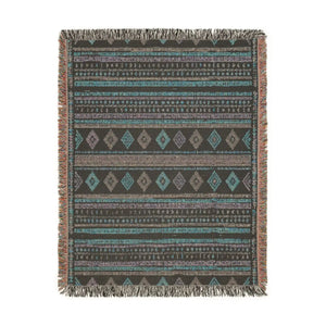 DipaliZ boho blanket at 60 by 50 inches, the usual couch throw size